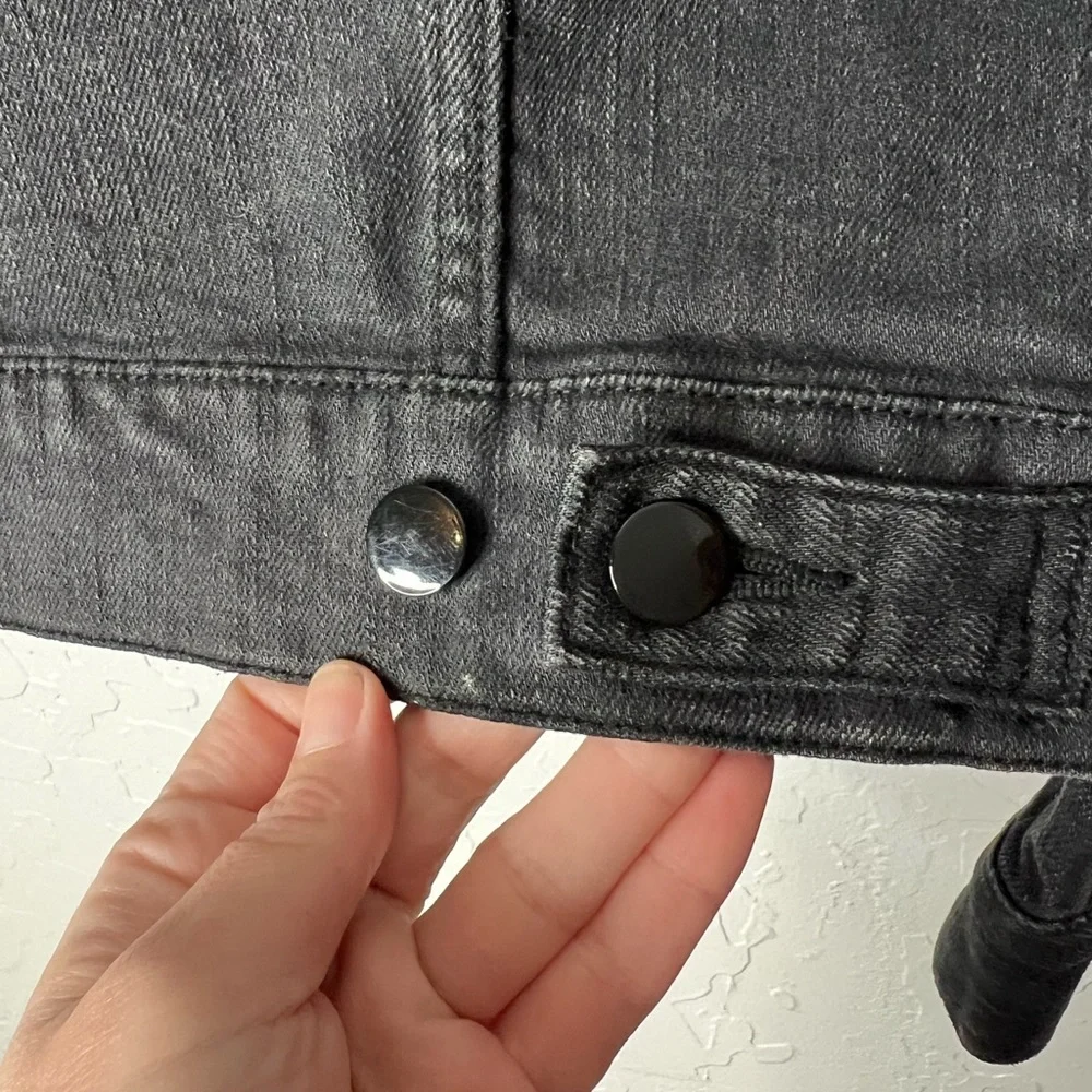 Alexander Wang Axle Crop Denim Black Jacket | XS